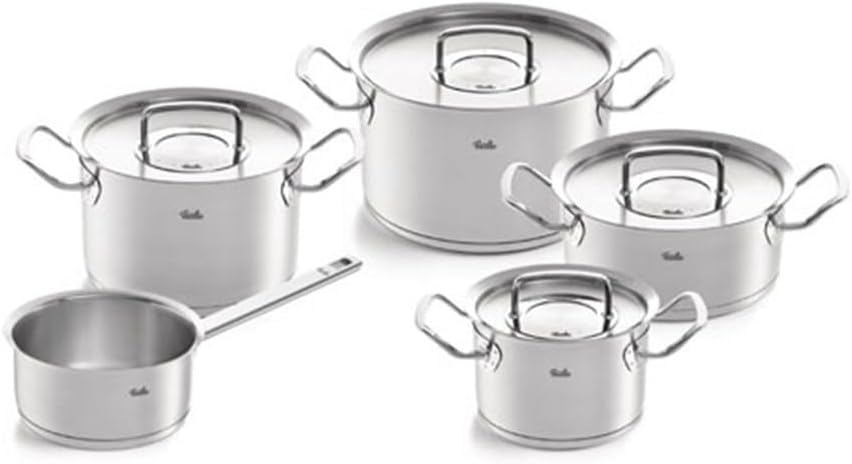 Fissler Original-Profi Collection Stainless Steel 4 Piece Set with Metal Lids