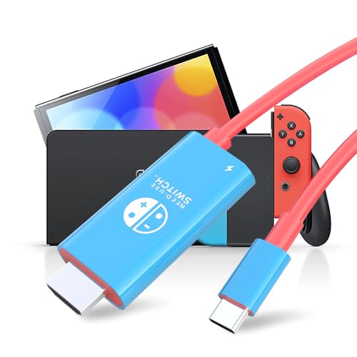 Switch Dock for Nintendo Switch Dock/Nintendo Switch OLED Dock, 6FT Switch TV Dock, Steam Deck Dock Cable with 4K/1080P HDMI Adapter and 100W Charging Port, Dark Green (red and Blue) Not for Switch 2