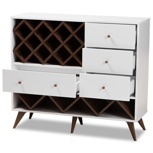 Gabinete para vino Baxton Studio Savino madera miniatura 4