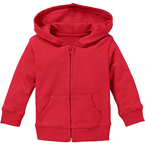 Baby Zip Hoodie Kapuzenjacke Sweatshirt 100% Baumwolle Rot 80/86 Cover