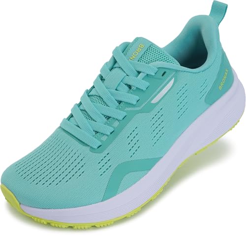Image of BRONAX Womens Wide Toe Box Road Running Shoes S71 | Wide Width, Breathable, Plantar Fasciitis, EVA Midsole, Non Slip, Rubber Outsole, Female, Comfortable, Athletics, Bunions