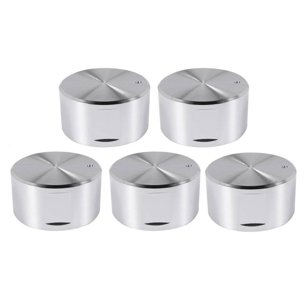 Axaooqeld Pack of 5 Metal Gas Hob Knobs 6 mm Stove Knob Burner Knob Gas Hob Switch Replacement Parts