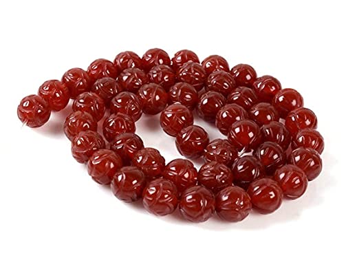Agate rouge gravée 8mm de LKBEADS pour loisirs créatifs et bijoux uniques