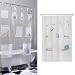 Maytex Mesh Pockets PEVA Shower Organizer / Curtain or Liner, Clear, 70" x 72"
