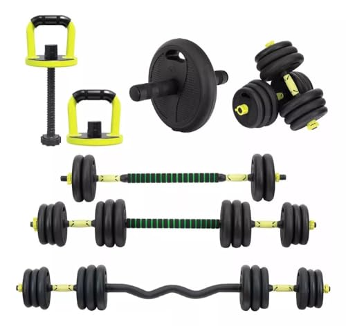 Fitness, Sports GEOTECH MX - Kit Set de Mancuernas Ajustables 20kg Gym - Pesas Armables, Set Completo de Pesas para Fortalecer y Tonificar