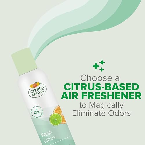 Image of Citrus Magic Odor Eliminating Air Freshener Spray, Fresh Citrus, 6-Ounce, Pack of 2
