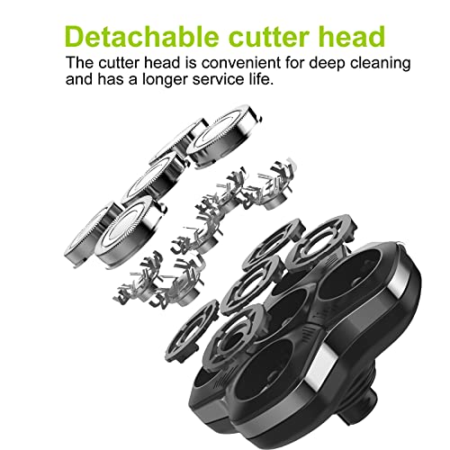 Vstseries Pro Bald Head Shaver,Electric Razor For Balder Man,Male Grooming Shaving Machine,Wet Dry Face Beard Trimmer,5D Rotary Close Shave Clipper,Bold Hair Shaver,Large Hair Storage,1.5H Running #TOP2