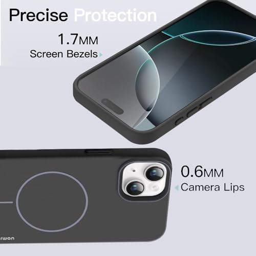 Image of KARWAN?Magnetic Ultra Slim-Fit Back Case Cover for iPhone 14 Plus |Hard PC Case Cover| Ultra-Thin & Light Weight with [Ultra Premium Feel] Case for iPhone 14 Plus(6.7 inch)(Black)