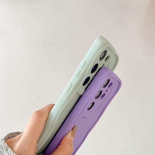 Funda de silicona rosa oscuro con ondas para Samsung S22 Plus 5