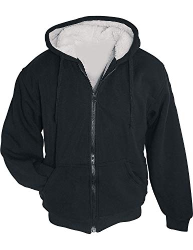 CN Outdoor Sweater Sweatjacke mit Sherpa-Futter und Kapuze Unisex Schwarz (XL) Cover