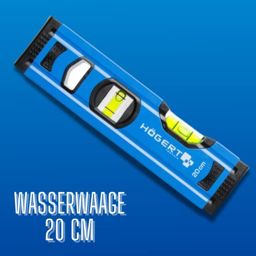 Wasserwaage Högert Technik 20 cm mit 2 Libellen für präzise Messungen
