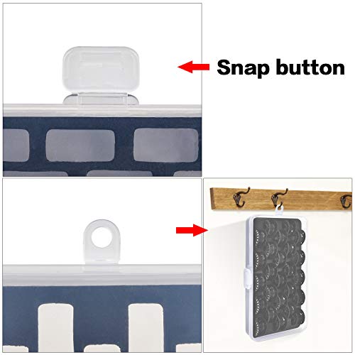 Bobbin Case for Bernina New 7 and 8 Series Jumbo Bobbins Storage Holder Sewing Box Thread Organizer Holds 25pcs Bobbins for Sewing Machine- 2pack(Box Only) - Thumbnail 5