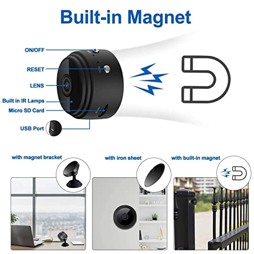 Image of Full HD Wi-Fi Wireless Security Camera 1080p Audio Video Live View Low Light Vision Motion Detection Video Recorder for Home Office (CAM50)