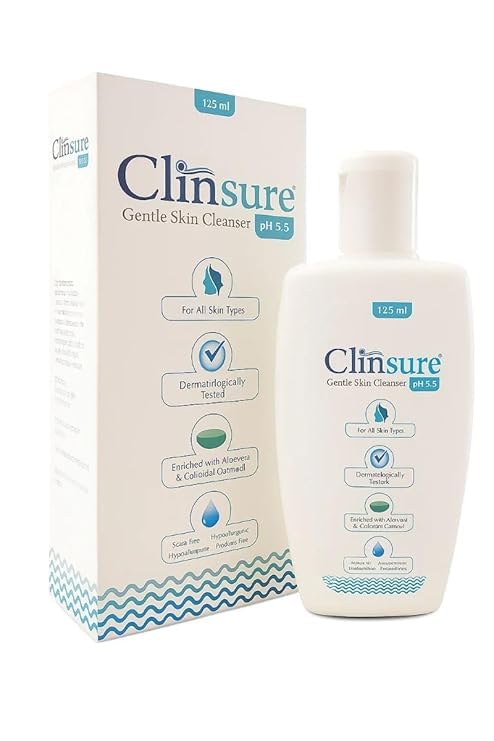 Clinsure Gentle Skin Cleanser 125 ml (Pack of 2) | Soap-Free, pH Balanced Face & Body Cleanser For Daily Use-image-10