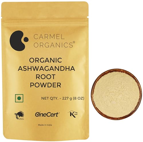 CARMEL ORGANICS Ashwagandha Root Powder (227 Grams)|Jaivik Bharat...
