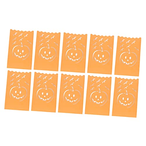 NUOBESTY 10pezzi Sacchetti Carta Per Halloween Lanterna Carta Halloween Sacchetti Per Lanterne