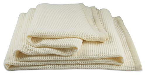 Zenoni & Colombi Couverture pour lit d'enfant Nid d'abeille Baby en Cachemire et Laine Mérinos Extra Fine