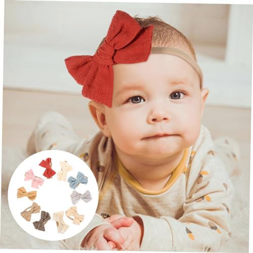 10Pcs Headbands Soft Cotton Bow Hair Accessories Newborn Hairbands with Dot Print Comfortable and Stylish for Boy Girl3