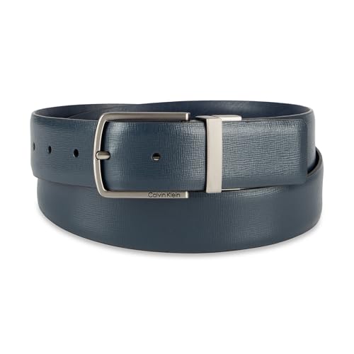 Image of Calvin Klein Men's Reversible Leather Belt - 2‑in‑1 Versatile Modern Style