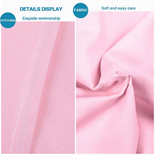 FLXXIE Microfiber Standard Pillow Shams Set of 2, Fade, Wrinkle and Shrinkage Resistant Soft Pillow Covers with Envelope Closure Euro Sham Covers (Pink, 20x26 Inches)