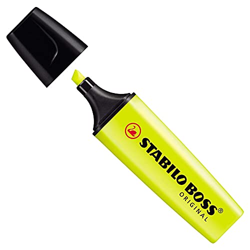 Marca Texto - STABILO BOSS ORIGINAL– Estojo com 4 unidades – Em cores clássicas