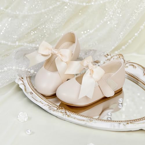 Image of PHIRAMIN Tollder Girl Dress Shoes - Little Girl Ballet Flats for Wedding Party