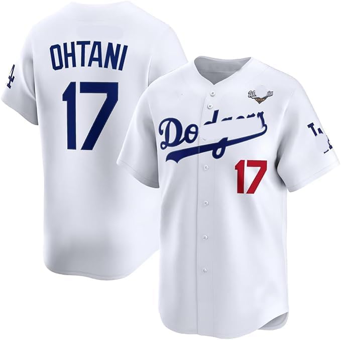 [LAXIDAI] 2025年 ドジャース 注目選手 刺繍入り ユニフォーム リミテッドジャージ ホーム ホワイト ワールドシリーズ
