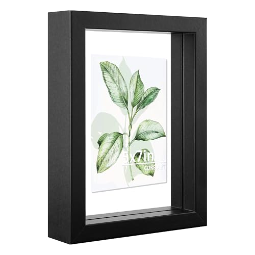 CORE ART 5x7 Floating Picture Frame Black