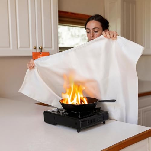 BXHYNOI Fire Blanket for Kitchen and Home - 2 Pack 40"x 40" Emergency Fire Suppression Blanket Fiberglass Fabric for Survival Safety BXHYNOI Fire Blanket for Kitchen and Home - 2 Pack 40"x 40" Emergency Fire Suppression Blanket Fiberglass Fabric for Survival Safety - Image 5