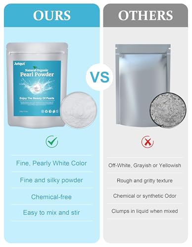 Jutqut Freshwater Pearl Powder Organic, 100g100% Natural Pearl Powder,DIY Skincare —DIY Antioxidant, Deep Cleansing, Pore-Shrinking, Anti-Aging Mask