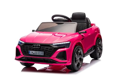 FINOOS Voiture électrique pour Enfants A.UDI SQ8 e-tron 12V avec télécommande 2,4GHz, klaxon, LED, Musique, démarrage progressif, Enfants de 1 à 4 Ans...