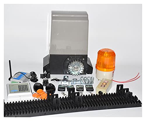 Kit di apertura automatica per cancello scorrevole, capacità 1200 kg, include guide da 6 m o 7 m, caratteristiche di sicurezza migliorate