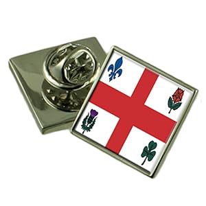 Montreal City Canada vlag reversspeldje gegraveerde doos