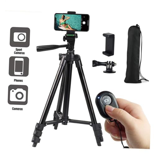 Trípode para móvil y cámara LALAFINA con soporte ajustable para vídeo 3