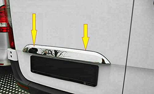 Couvercle arrière chromé Mercedes Sprinter W907 2018+ accessoire inox