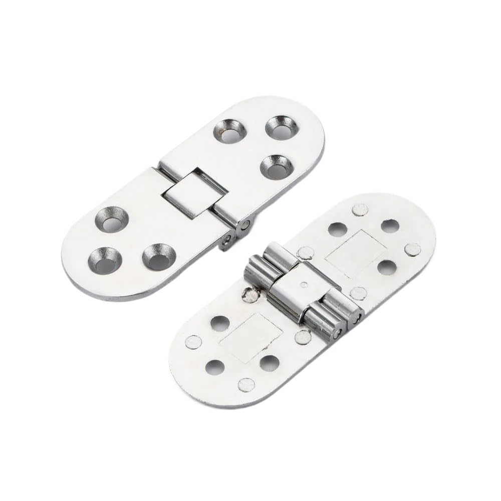 Dmlayhp Silver 1Pcs 80 * 30Mm Flap Hinge Matt Brass Hinges Self Supporting Folding Table Cabinets Doors Hinge Flush Mounted Accessories(Silver)
