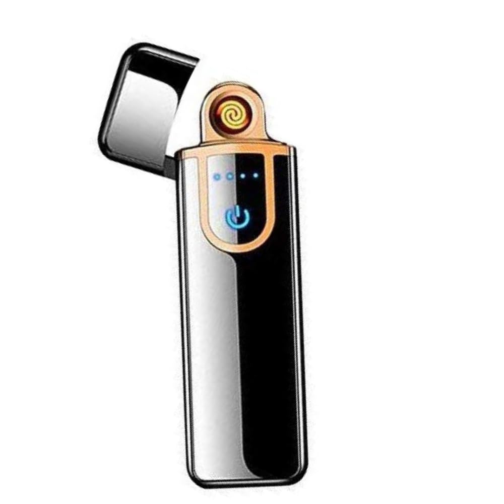 drumstone (1+1-𝐘𝐄𝐀𝐑 (extended) 𝐖𝐀𝐑𝐑𝐀𝐍𝐓𝐘) mini slim touch sensor metal lighter | usb rechargeable & windproof | flameless lighter for smoking | electronic touch control | compact & durable