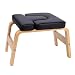 lahomie Silla de inversión de yoga, banco de madera con soporte para...