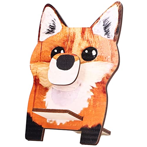 CHICIRIS Brillenhalter, Brillenständer Tier, Schmuckständer in Tierform, Einzigartiges Schönes Design, Natürlicher, Geruchloser Brillenständer aus Verbundholz(Fuchs) Cover