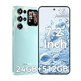 OUKITEL C68 PLUS Mobile Phones, 7.2’’HD+ 120Hz Sub Display, 24GB RAM & 512GB ROM/1TB TF, 6000mAh Battery, 64MP, Sim-Free & Unlocked Mobile Phones, 4G Dual SIM Android Phone, NFC, OTG, Case - Blue