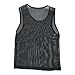 Football Vest for Kids, Youth Soccer Training Jersey with Breathable Mesh Bibs, Loose Fit Athletic Vest for Sports Practice, Fast Drying Polyester Material, 1-Pack(Black)