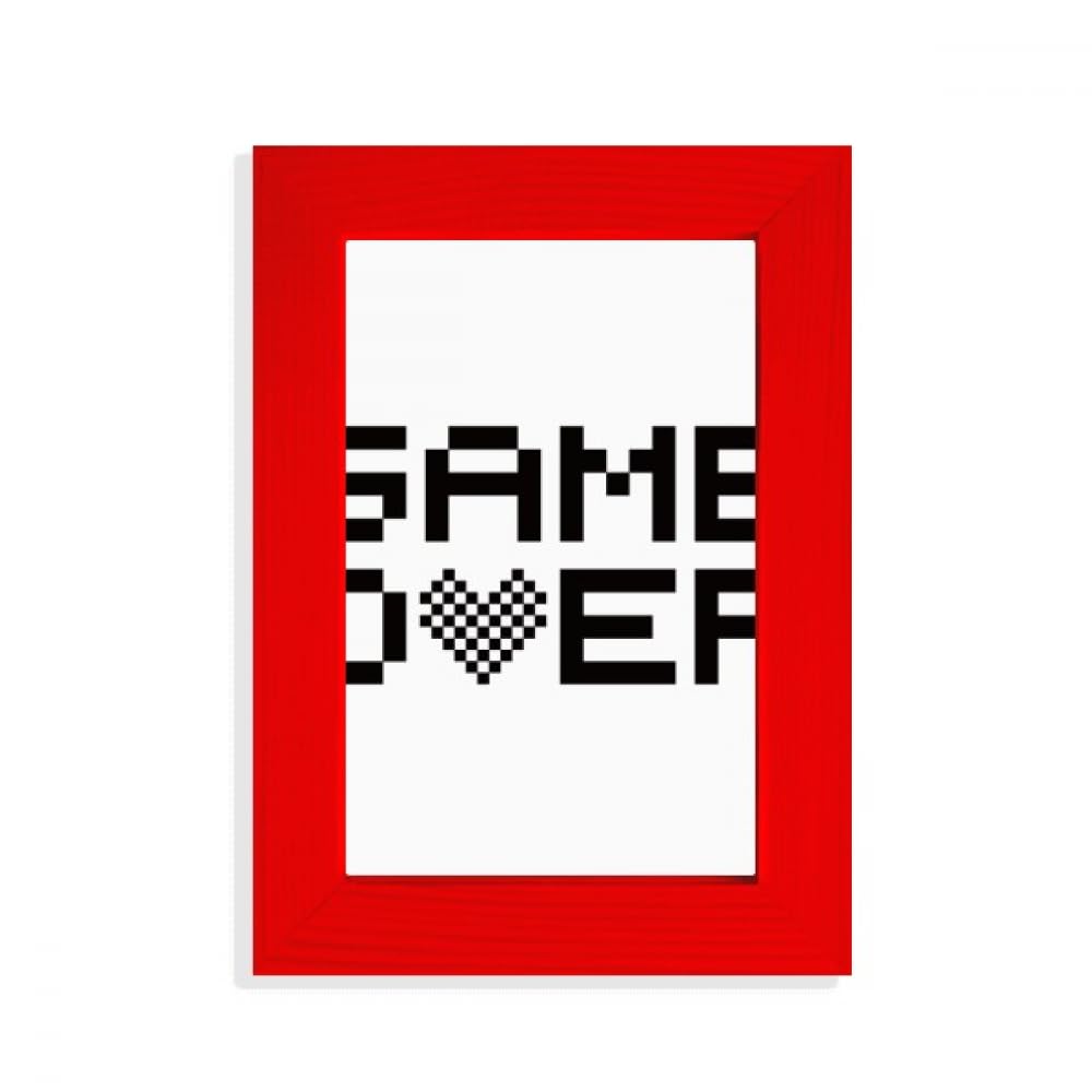Cadre photo gris noir Game Over pour décorer votre salon de geek