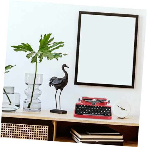 Máquina de escribir retro roja de hierro para decoración de escritorio y salones vintage 6