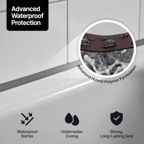 Image of Hemway Kitchen & Bathroom Nut Brown Sealant & Adhesive 300ml 1 Pack