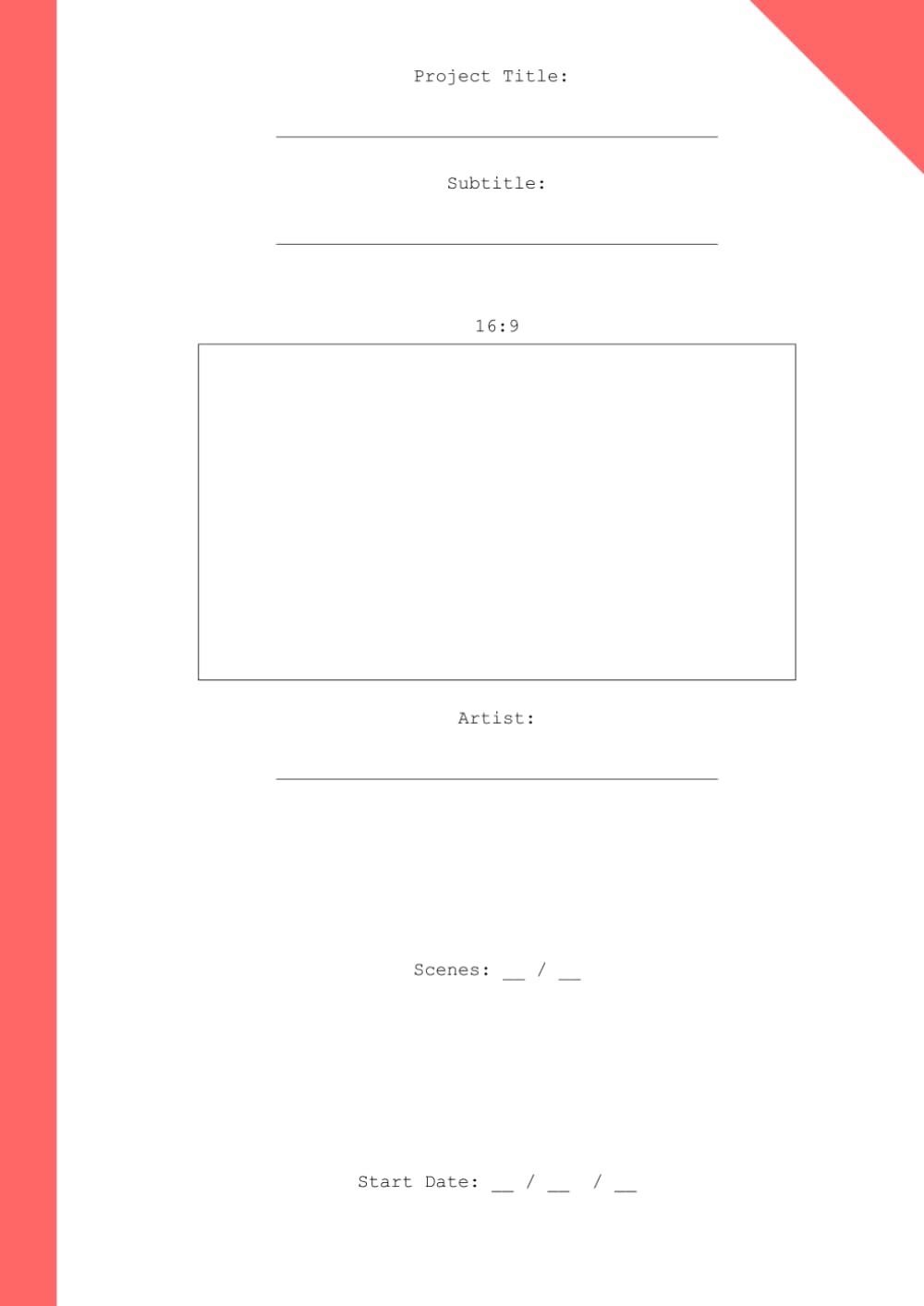 Carnet de Storyboard Anime et Animation : 625 Grilles Vierges au Format 16:9 pour Cinéma