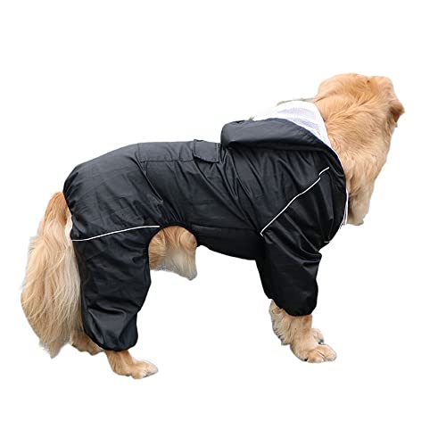 ペット用レインギア, 大型犬用レインコート 防水 アウトドア 大型犬用服 コート レインジャケット 反射 中型 大型 大型犬用ポンチョ 通気性 メッシュ(Xxl)