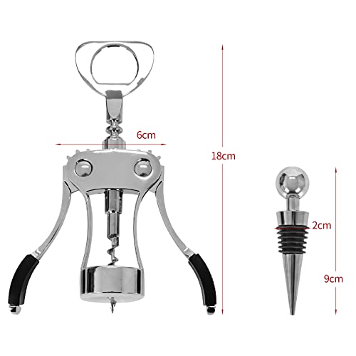 Shengxi Weinöffner, Flaschenöffner mit Weinstopper, Multifunktionaler Flügelkorkenzieher für alle Korkstopfen und Bierdeckelflaschen, Geeignet Für Weinliebhaber
