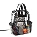 Heavy Duty Clear Transparent School Backpack for Security Travel Unisex