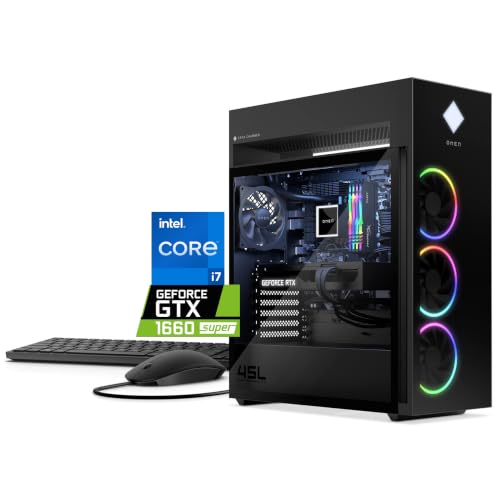 Image of HP OMEN 45L Gaming PC, Liquid CPU Cooler, 12-Core i7, 32GB RAM, 1TB SSD
