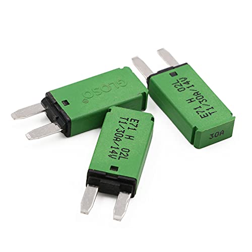 12V 30A Auto Reset Mini Fuse Circuit Breaker ATM Blade 30 Amp Fuses, UL